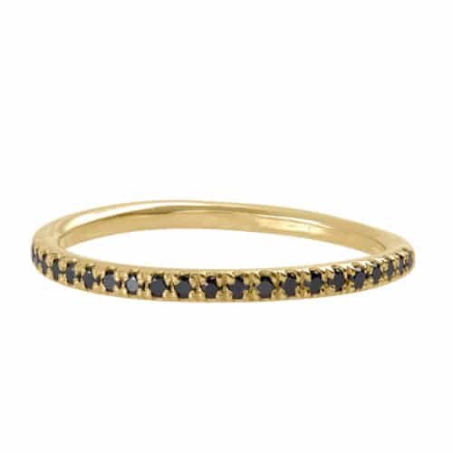 Alternative view of סט טבעות עגולות משובצת יהלומים