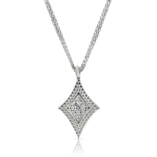 שרשרת מעויין משובצת יהלומים לבנים