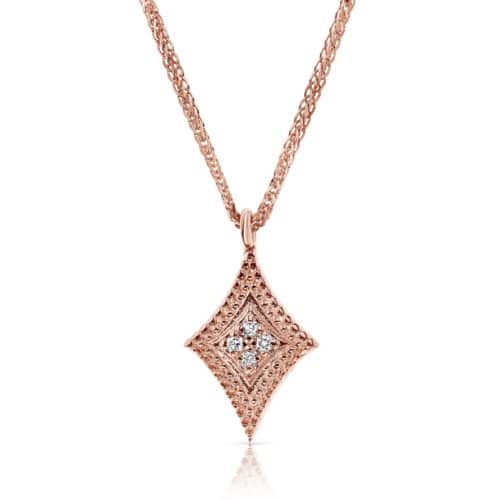 שרשרת מעויין משובצת יהלומים לבנים