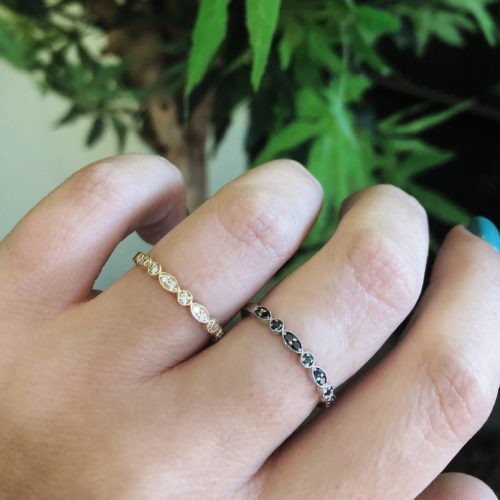 טבעת עלים זהב