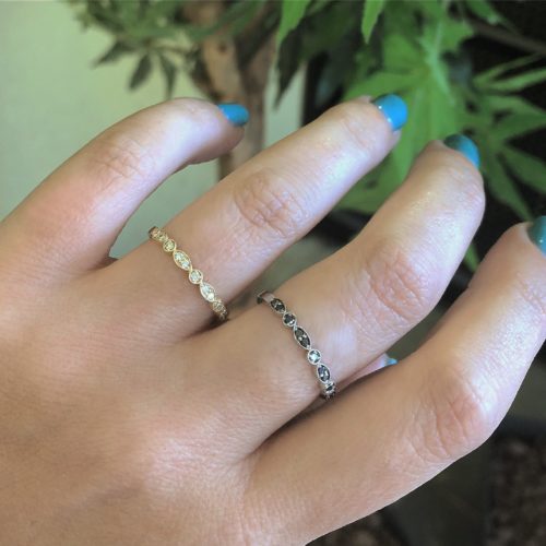 טבעת עלים זהב