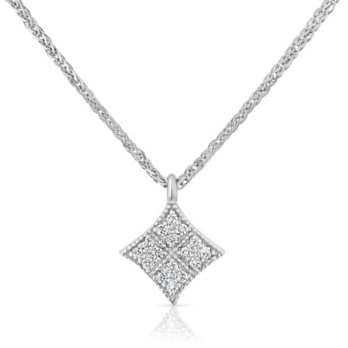 עגילי חישוק עם תליון לוטוס יהלומים שחורים