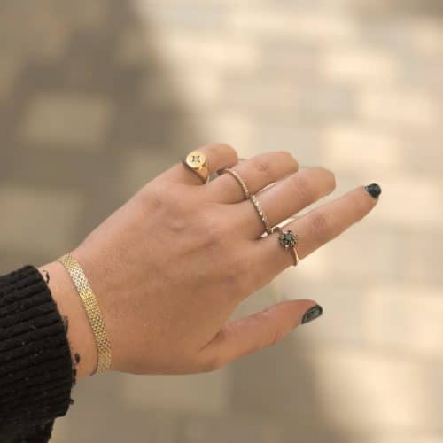 צמיד סרוג זהב 14 קארט צהוב