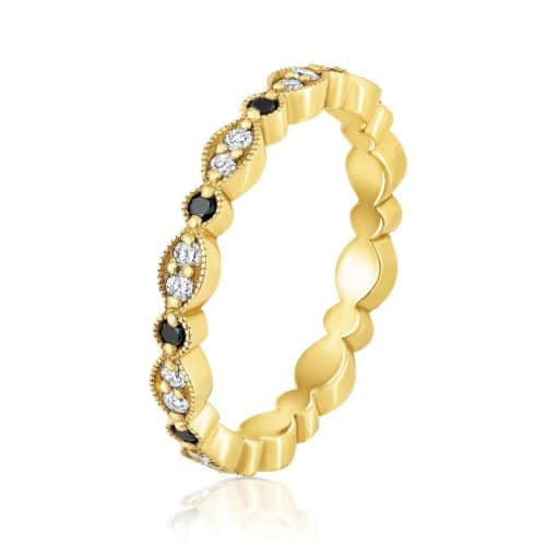 טבעת עלים בעיצוב אישי משובצת יהלומים לבנים