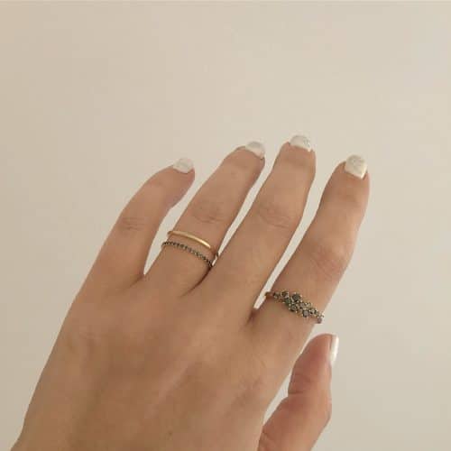 טבעת יהלומים שחורים