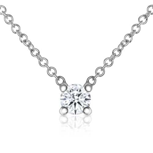 שרשרת יהלום לבן מרחף רבע קארט