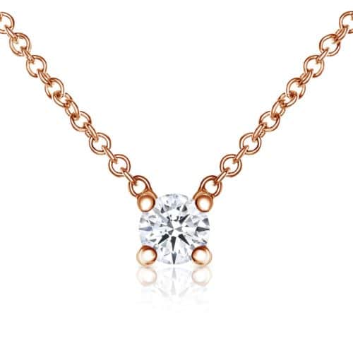 שרשרת יהלום לבן מרחף רבע קארט