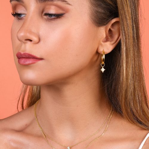 שרשרת יהלום לבן מרחף רבע קארט