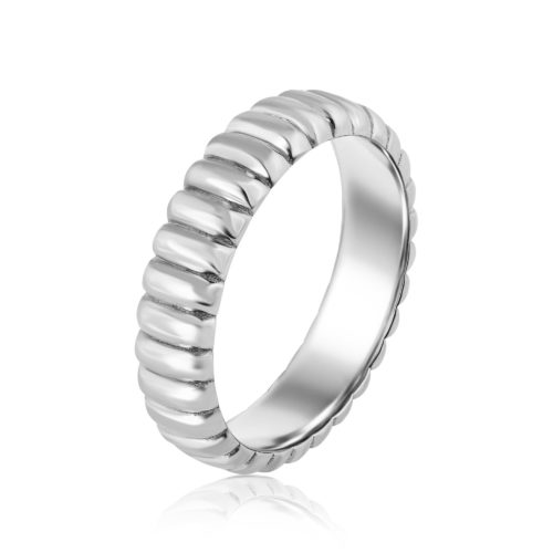 טבעת זהב מלבנים מובלטים