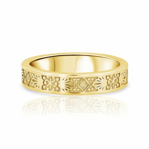 טבעת עיטורי וינטאג׳ זהב 14 קארט