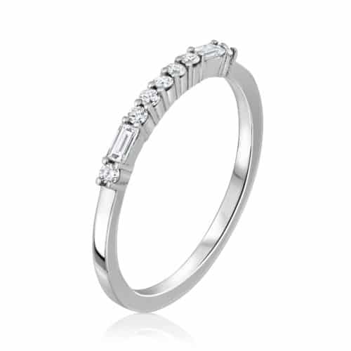 טבעת ׳אושר׳ בכתב מורס יהלומים לבנים