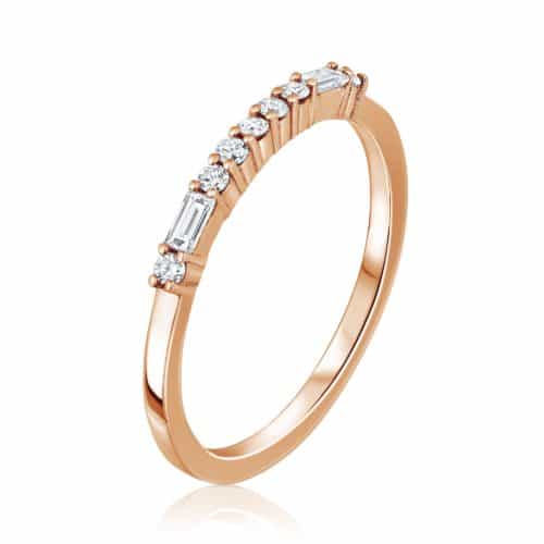 טבעת ׳אושר׳ בכתב מורס יהלומים לבנים