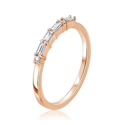 טבעת ׳אמא׳ בכתב מורס יהלומים לבנים