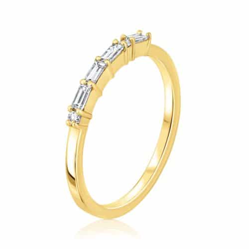 טבעת ׳אמא׳ בכתב מורס יהלומים לבנים