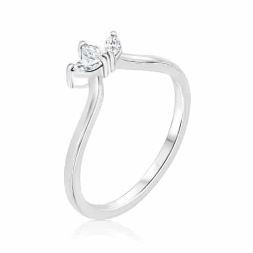 טבעת כתר 3 יהלומים מרקיזות לבנים3