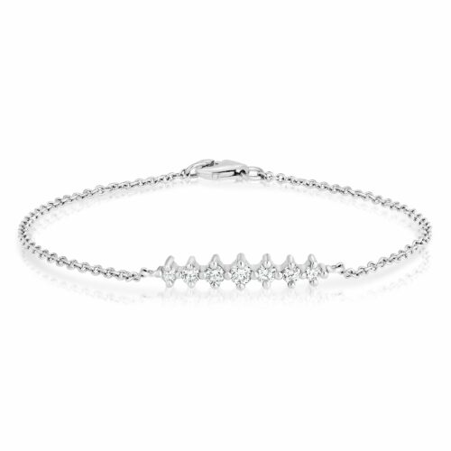 צמיד היסטרי של יהלומים לבנים בגדלים שונים