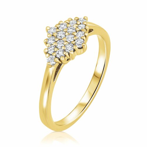 טבעת יהלומים לבנים של סבתא מינה