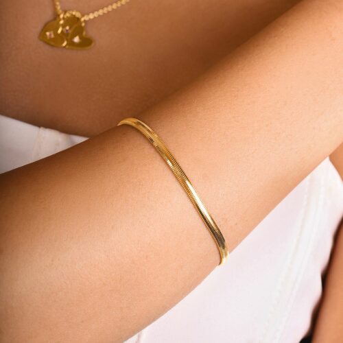 צמיד שטיח חדש זהב 14 קארט צהוב