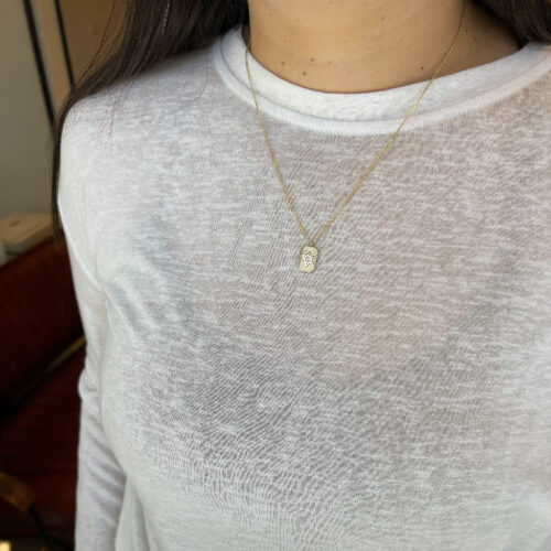 שרשרת עם תליון דו צדדי - מגן דוד ומפת ארץ ישראל