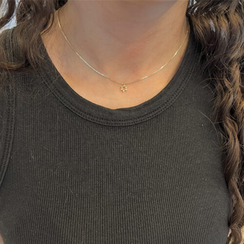 שרשרת מגן דוד מיוחדת עם עיטורי וינטאג2׳