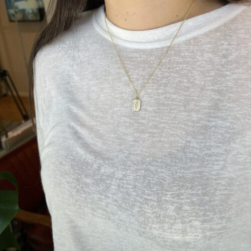 שרשרת עם תליון דו צדדי - מגן דוד ומפת ארץ ישראל