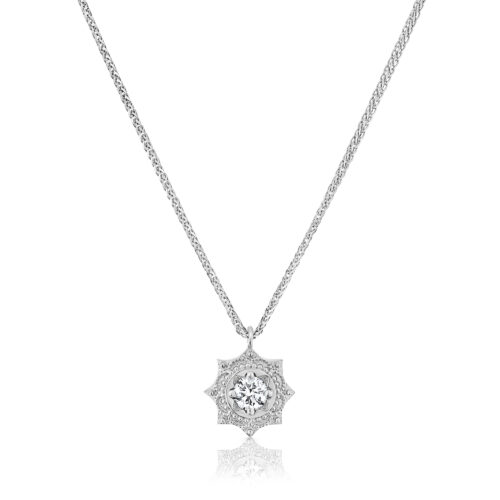 טבעת שורה זיגזג משובצת ספיר סגול טבעי עם יהלומים לבנים