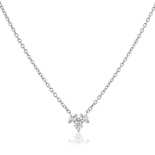 שרשרת 3 יהלומים קטנים עדינה ומושלמת