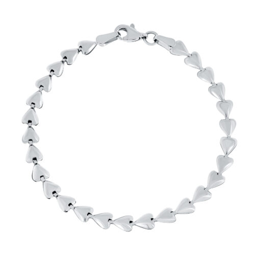 צמיד לבבות היסטרי זהב 14 קארט