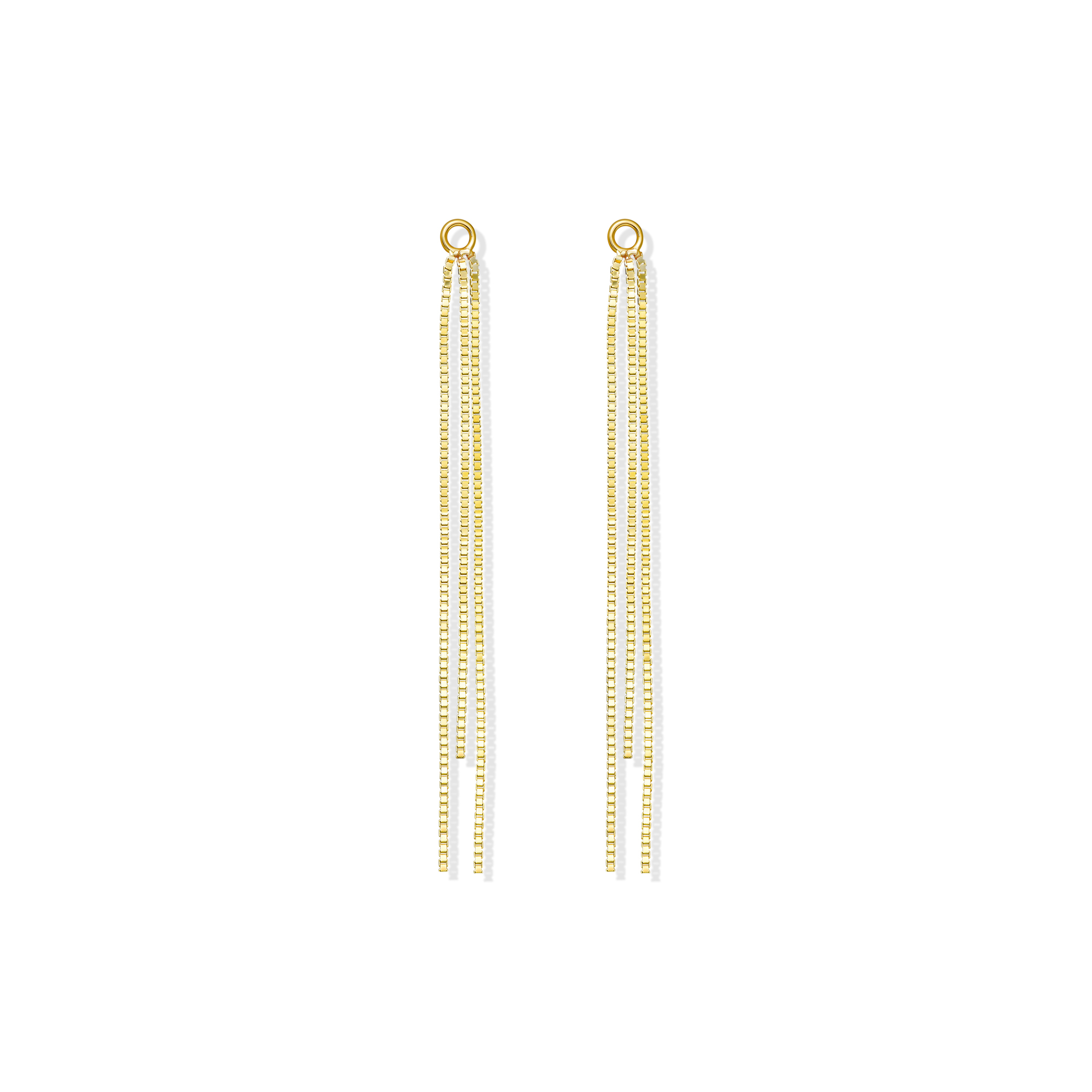 תוספת שרשראות מעוצבות חלקות ונוצצות לעגיל צמוד